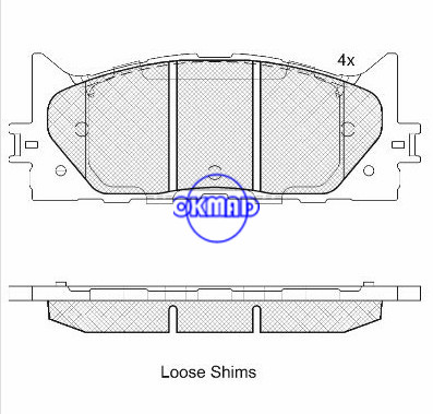 Pastilha de freio LEXUS ES I TOYOTA CAMRY VI FMSI: D1293-8331 OEM: 04465-06080 WVA24350, F1293